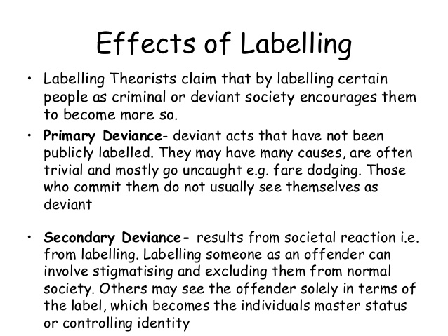 Labelling others: part 1 “bad person” perhaps is of greater