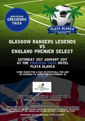 Rangers legends v england select Frank Sinclair      Seth